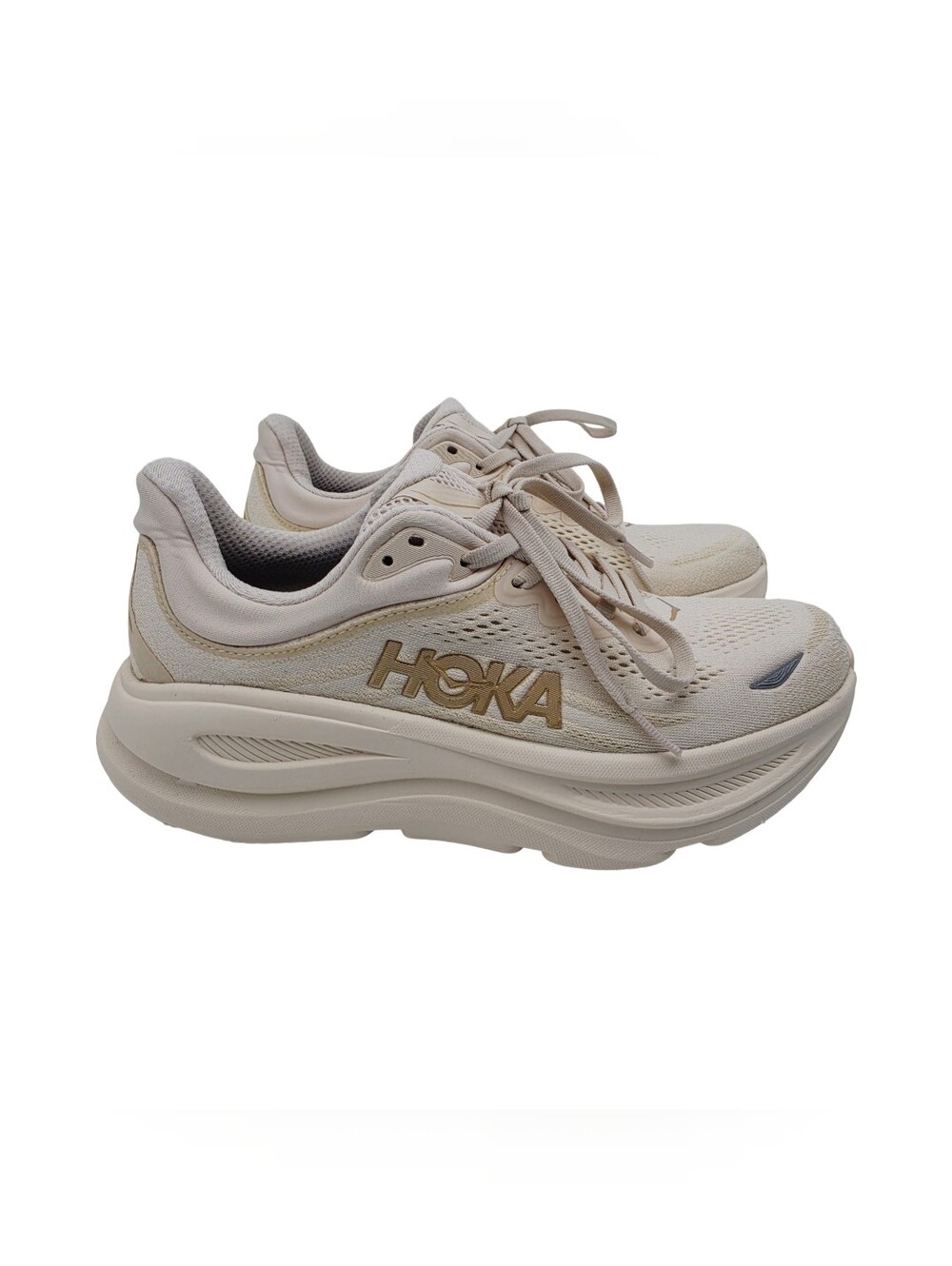 HOKA Women's Bondi 9 Running Sneakers Vanilla Birch 8 Wide